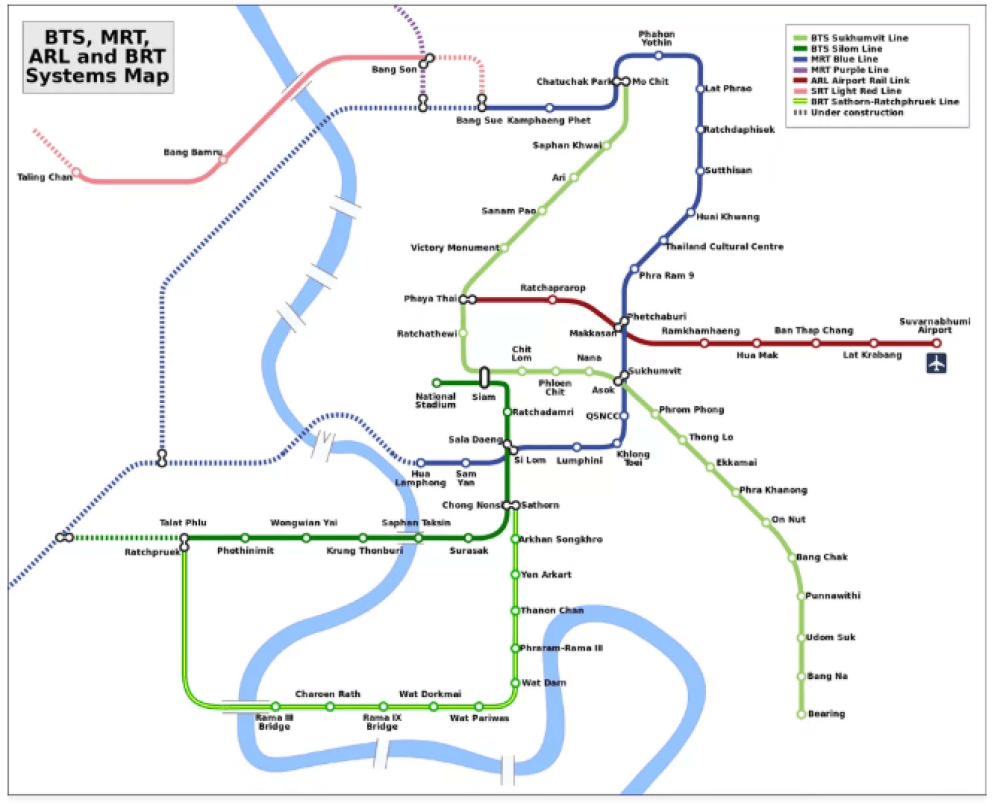 2017年の鉄道路線図